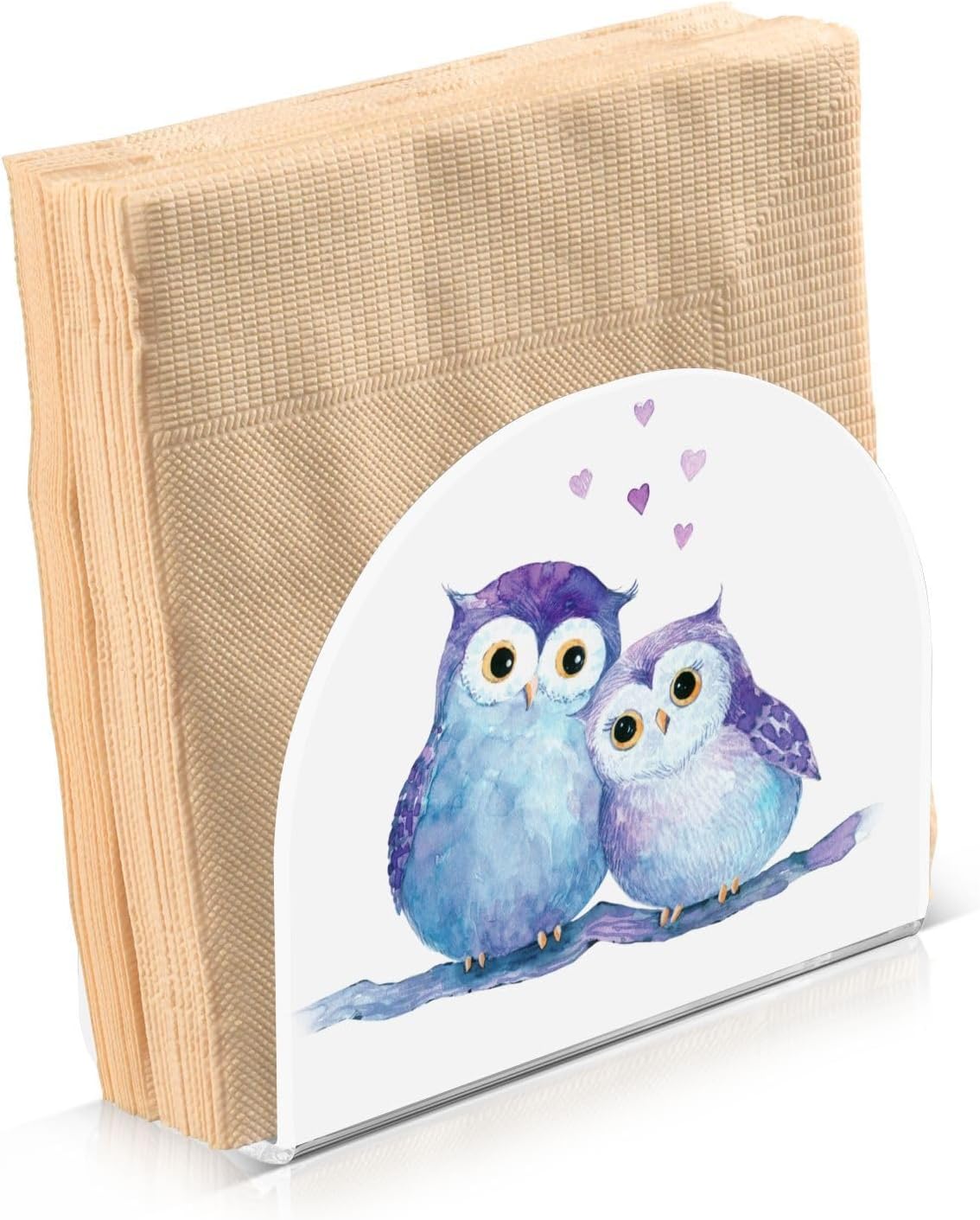 Cute Owl Napkin Holder for Table Paper Napkins Holder Acrylic Tissue Dispenser Kitchen Dining Room Bathroom Party Car Decor