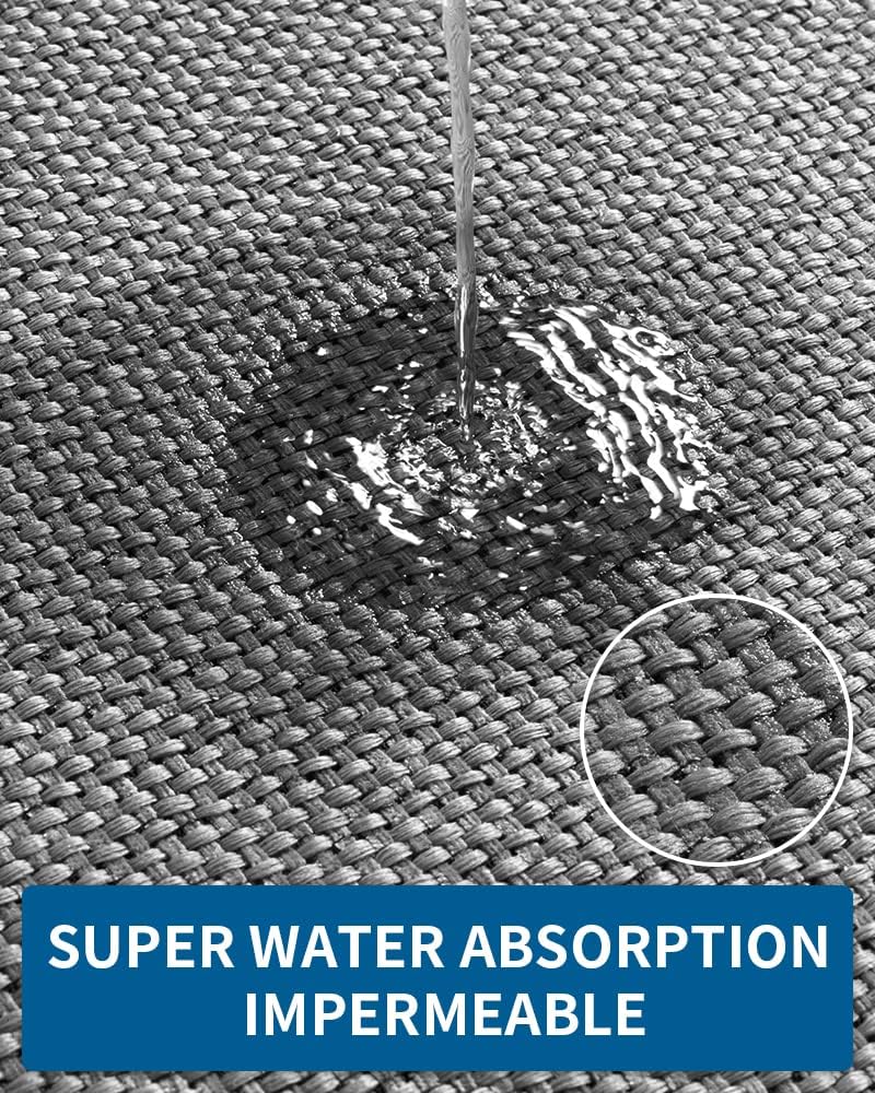 Kitchen Rugs and Mats Non Skid Washable, Absorbent Runner Rugs for Kitchen, Front of Sink, Kitchen Mats for Floor(Dark Grey, 20"x47")