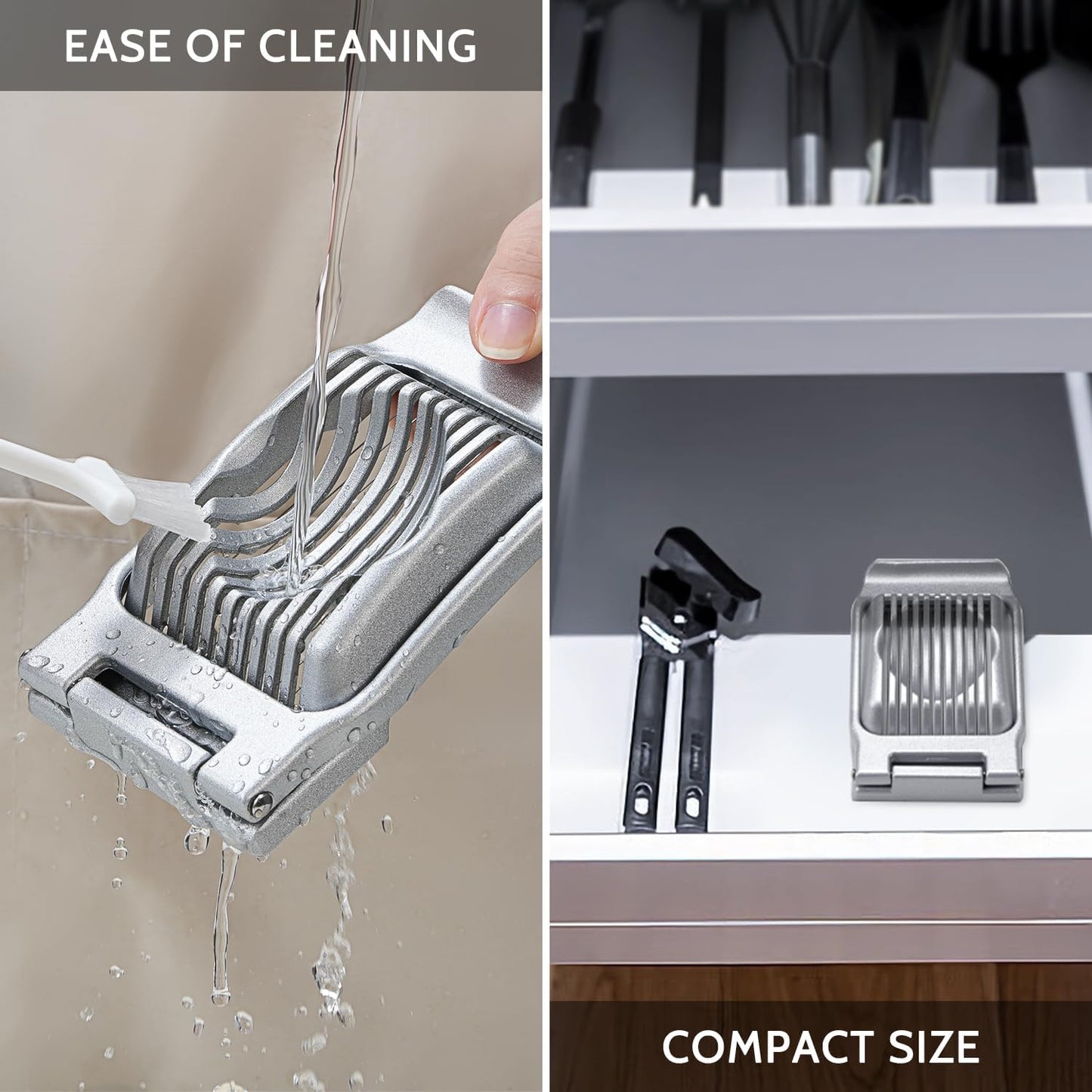 Heavy Duty Stainless Steel Wire Egg Slicer for Hard Boiled Eggs & Strawberry Other Soft Food