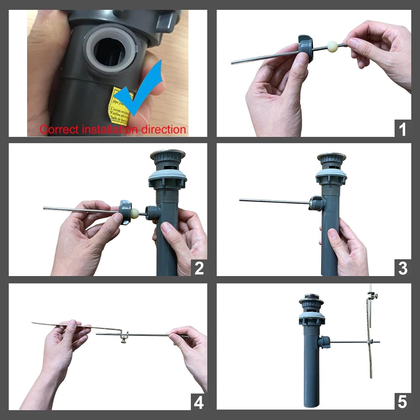 Bathroom Sink Drain with Lift Rod, ARCORA Sink Drain with overflow, Chrome Drain Stopper for Vessel Sink