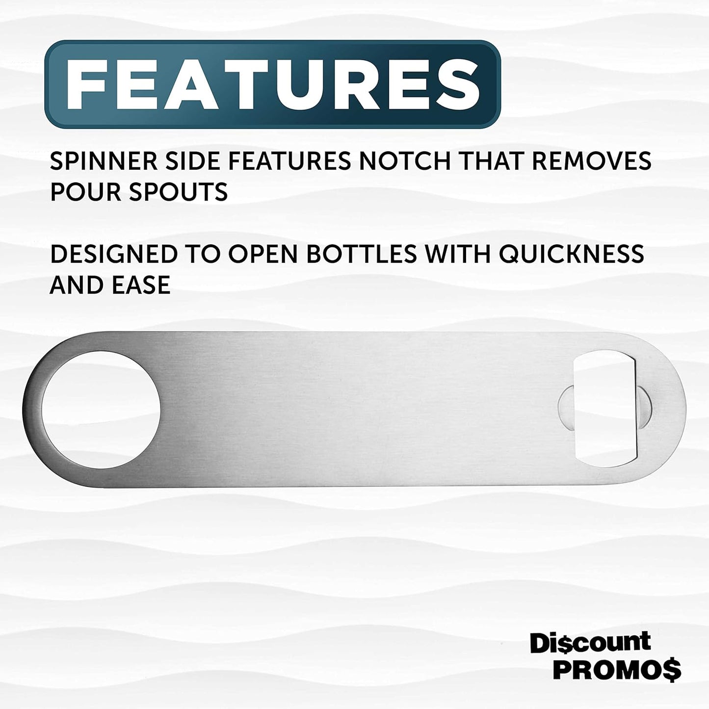 Stainless Steel Beer Bottle Openers Set of 10, Bulk Pack - Bartender Kit, Bar Accessories, Perfect for Parties, Indoor & Outdoor Events - Silver