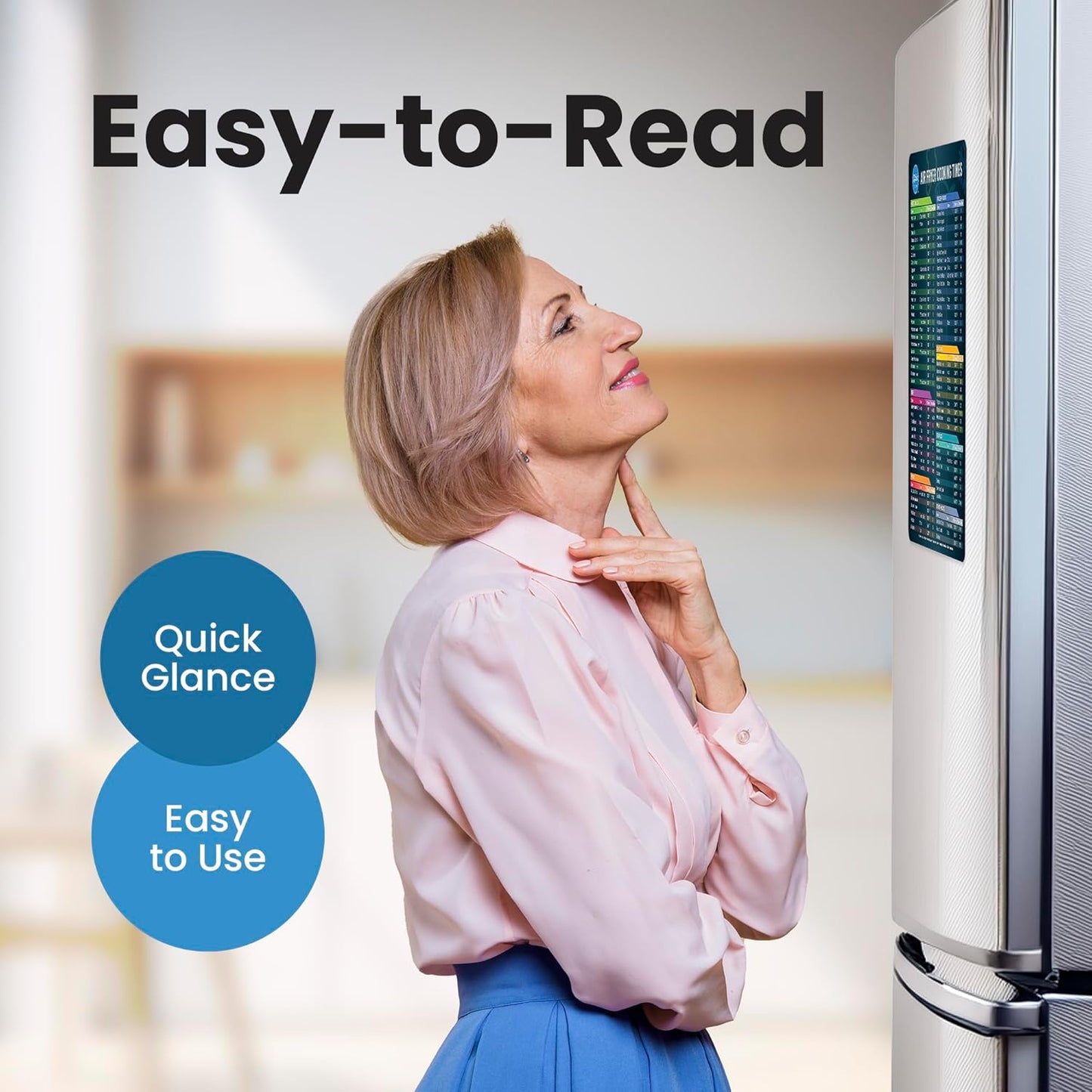 Instant Pot Cooking Times Chart - Pressure Cooker Accessories Cook Times - Easy to Use & Clean Strong Magnet As Seen on The Today Show - Instant Pot Cheat Sheet Magnet Set Quick Guide (Black)