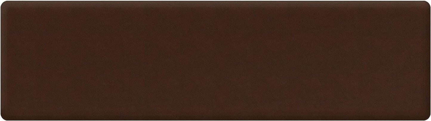 GelPro Anti Fatigue Nonslip Mat: Hard Floor Utility Mats for Garage, Patio and Kitchen - 20" x 72" x .5" - Leather Grain Truffle