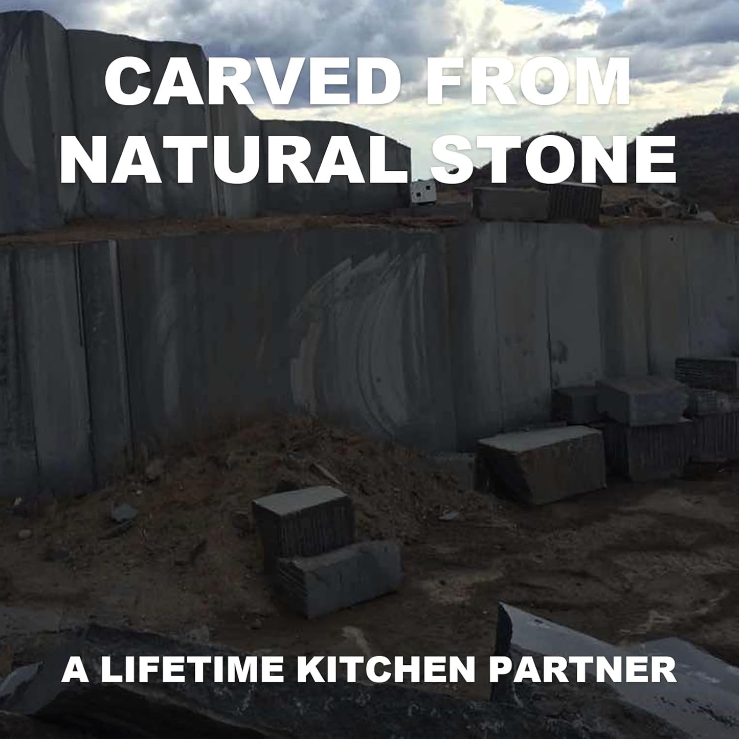 Koville Granite Mortar and Pestle Set, 8" Extra Large Grinder Bowl for Guacamole, Salsa, Pill Crusher, Spice, Herb, Garlic, Nut, Heavy Duty Grinder for Kitchen