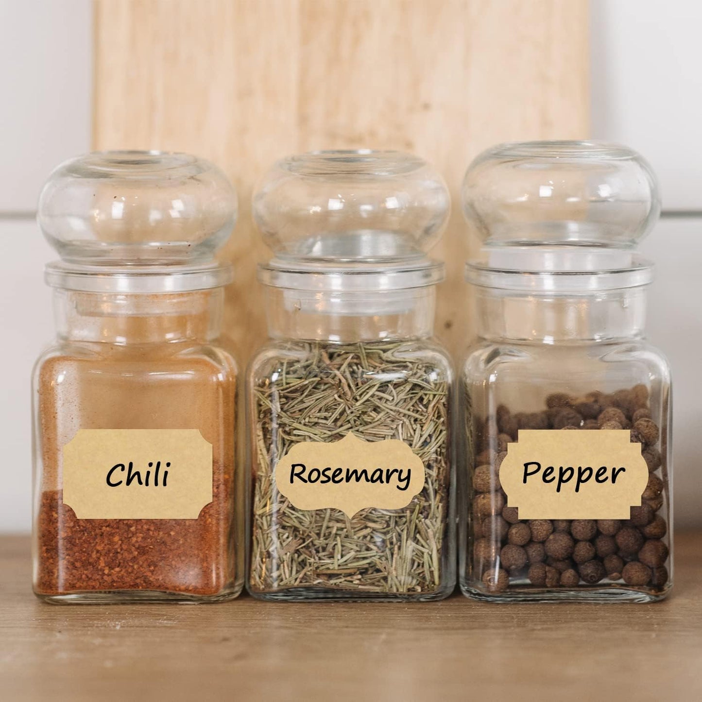 Wisdompro Assorted Shape Label Stickers, Self Adhesive Gift Tag Stickers Blank Writable Labels for Essential Oil Bottles, Jars, Food Containers (256 Pcs, Small)