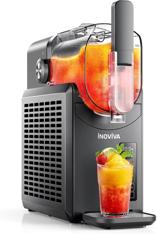 Slushie Machine, 88 oz INOVIVA Slushy Machine for Home with Self-Cleaning Function, No Ice Needed, Professional Frozen Drink Maker, 5 Preset Programs, Frozen Margaritas, Frappés, Milkshake, and More