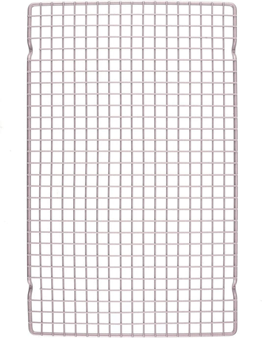 CHEFMADE Baking and Cooling Rack, 16.3-Inch Non-Stick Bold-Grid Design Rectangle Wire Rack for Oven Baking (Champagne Gold)