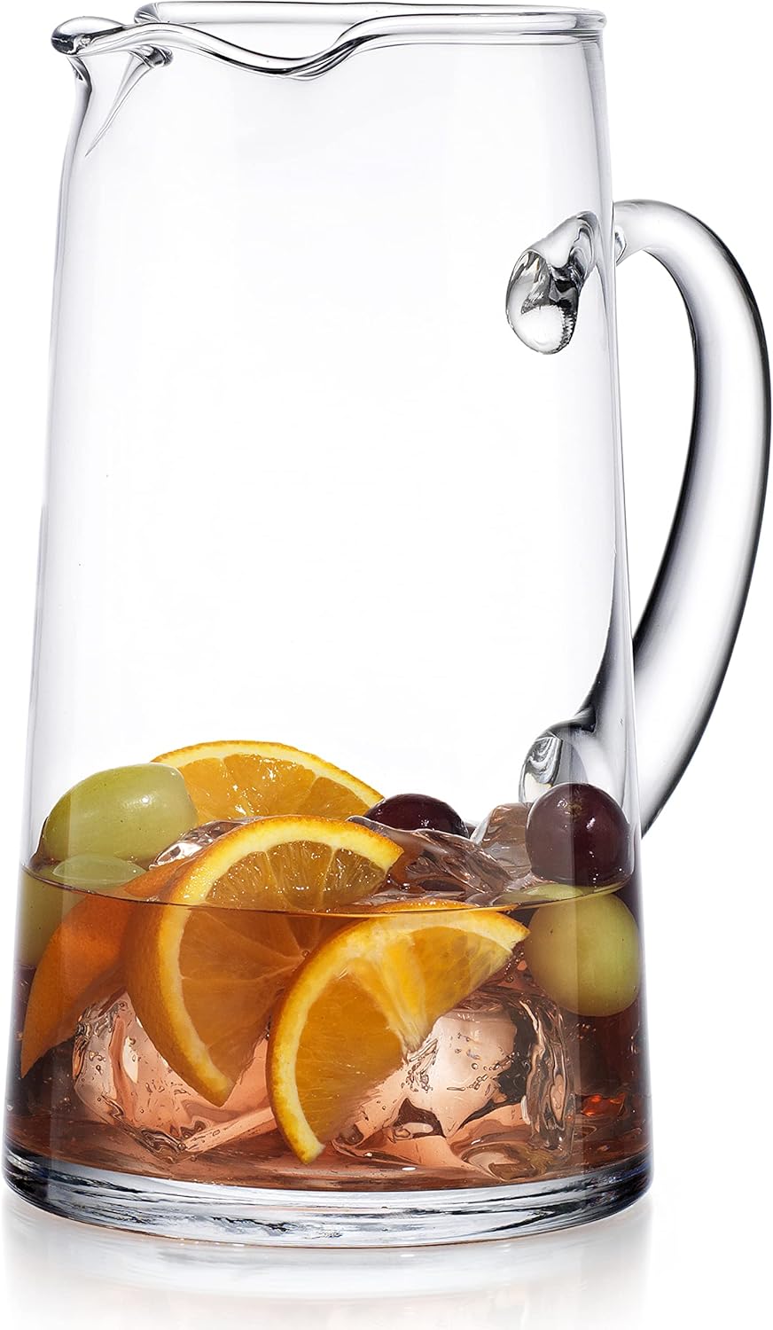 Glass Water Pitcher with Spout – Elegant Serving Carafe for Water, Juice, Sangria, Lemonade, and Cocktails – Crystal-Clear Glass Beverage Pitcher. (31259)
