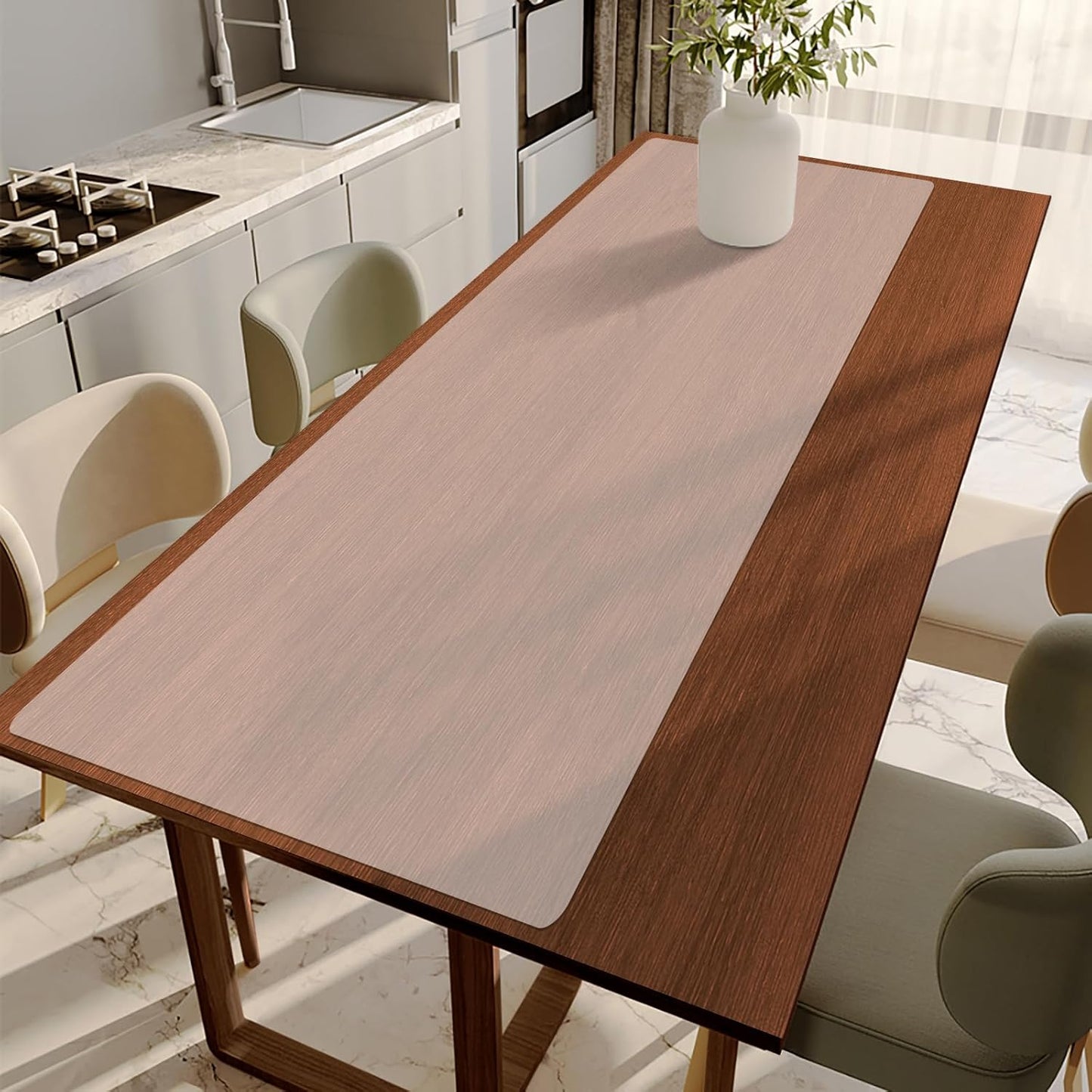 Large Silicone Mats for Kitchen Counter,Countertop Protector for Pastry Making,Silicone Mats for Crafts,Skin-Friendly Surface Vanity Mat,Freely Cuttable(Translucent, 16" x 72" x 1.6mm)