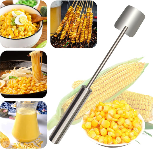 EGZ Corn Cob Peeler Peeler Easy Clean Corn Cob Stainless Steel Splitter Tool Suitable for Home Kitchen, Restaurant Chef, Picnic Lovers (bopidao-1)