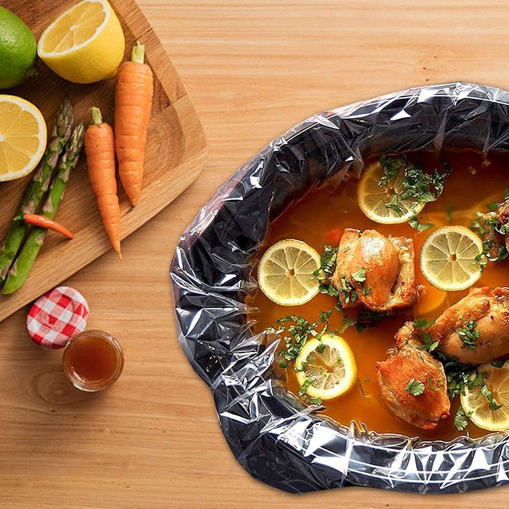 40 Counts Slow Cooker Liners and Cooking Bags, Extra Large Size Fits 6-10QT Pot, 14"x 22", BPA Free, Suitable for Oval & Round Pot -2 Pack