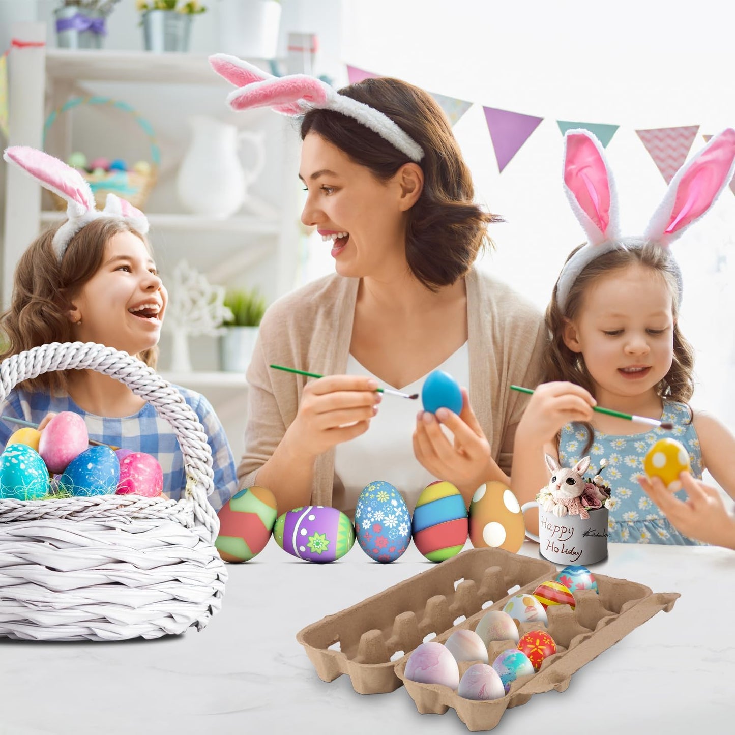 25 Pack Egg Cartons Bulk, Cardboard Egg Crates for Secure Eggs Storage, Egg Cartons Bulk for Fresh Eggs - Perfect for 12 Count (1 Dozen) Large Eggs