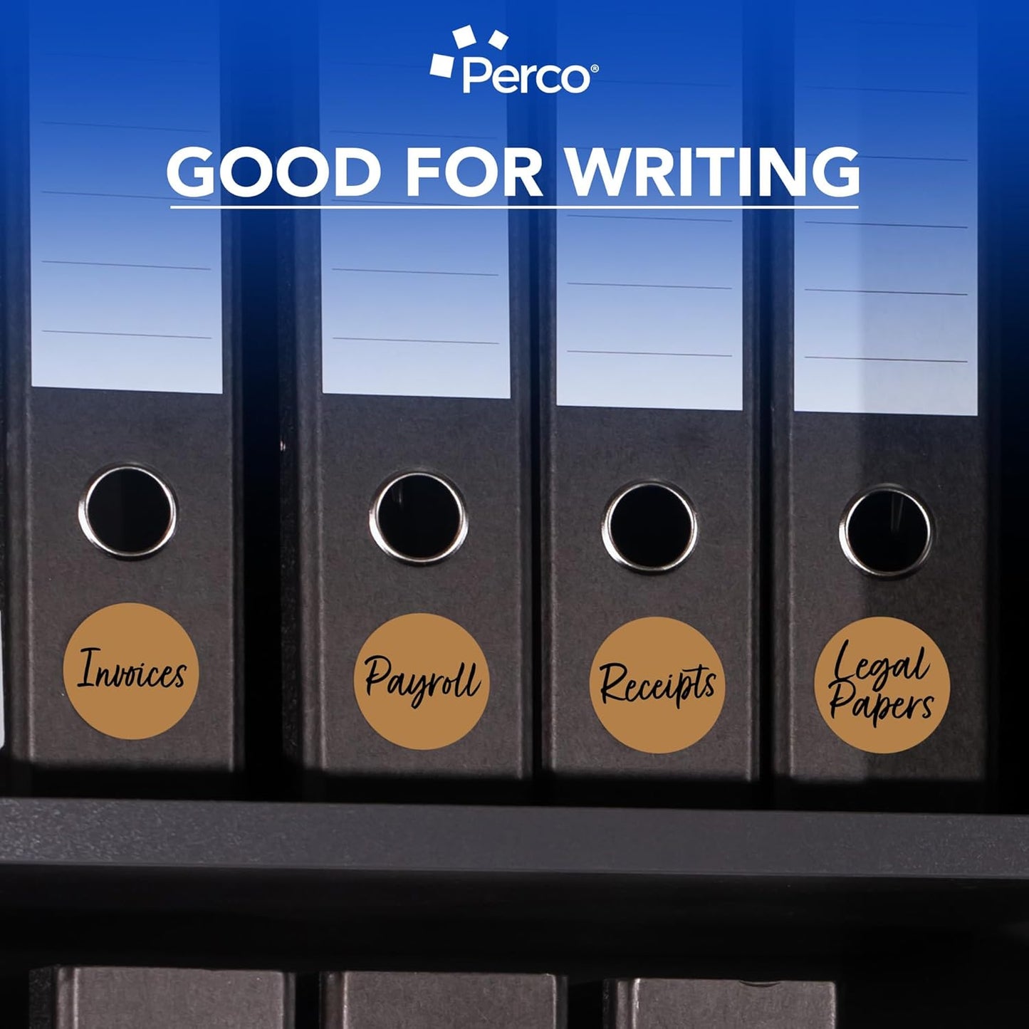 Perco Kraft Brown 3-Inch Round Circle Dot Sticker Labels with Strong and Permanent Adhesive - 500 Labels per Roll - Natural, Cardboard-Like Surface - Made in USA