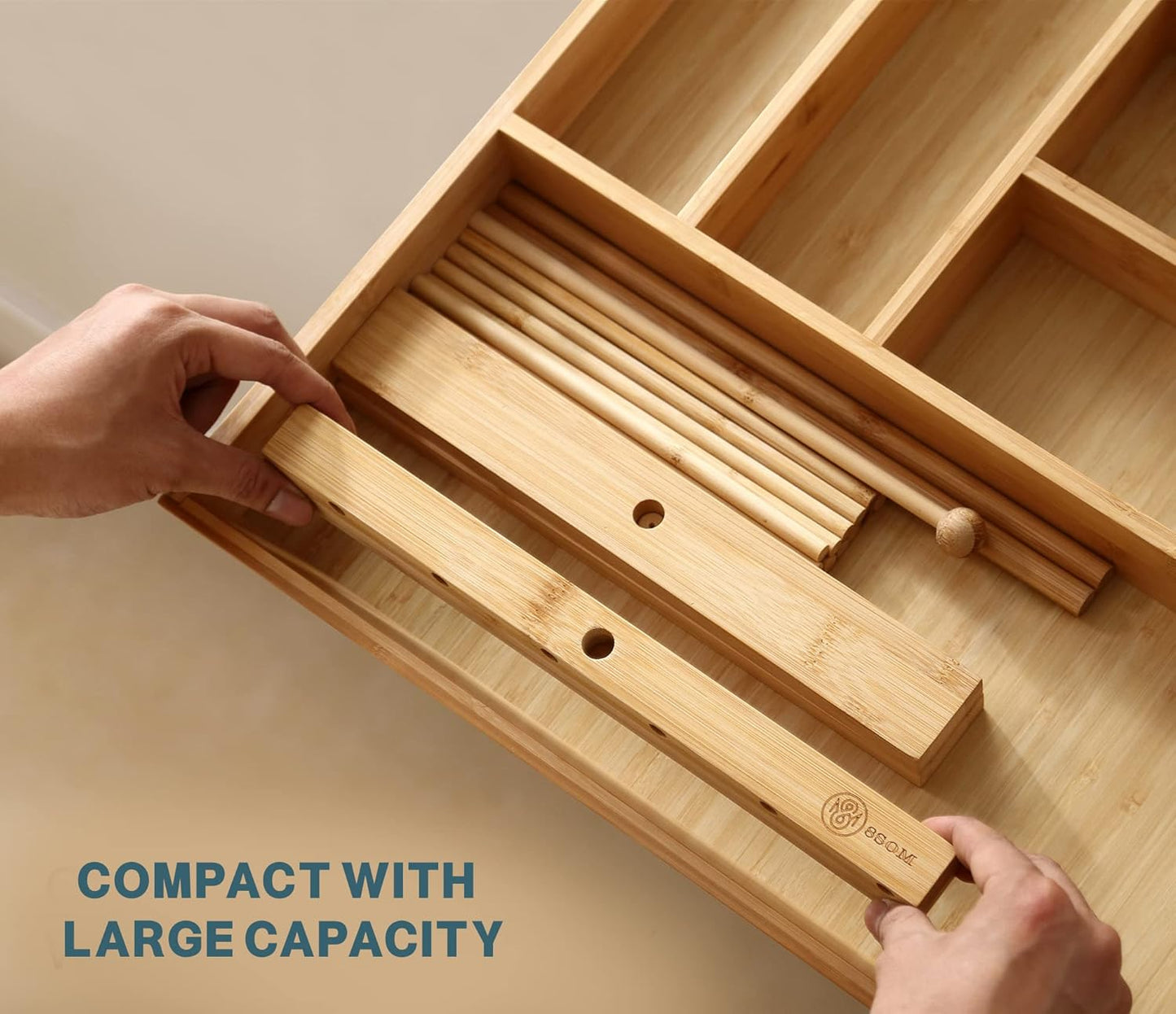 Bamboo Pasta Drying Rack with Transfer Wand and 12 Bars, Easy to Transfer for Drying Pasta and Cooking, Special Suspension Design for Large Storage