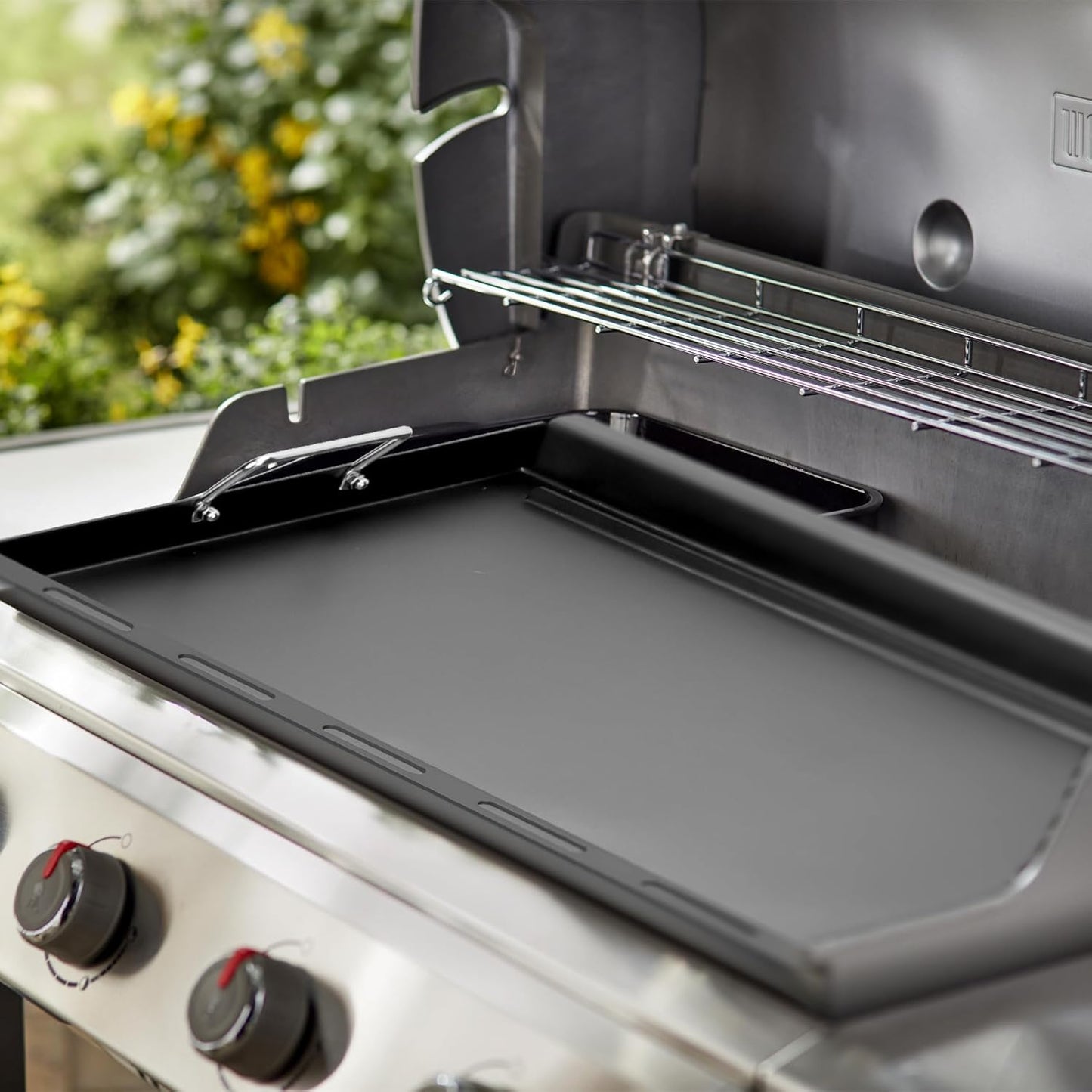 Full Size Griddle Inserts Replacement Parts for Nexgrill 4 Burner 720-0830H 720-0830 720-0830X Gas Grill, Flat Top Griddle with Handle for Nexgrill 5 Burner 720-0888N 720-0882S 720-0888 720-0882A