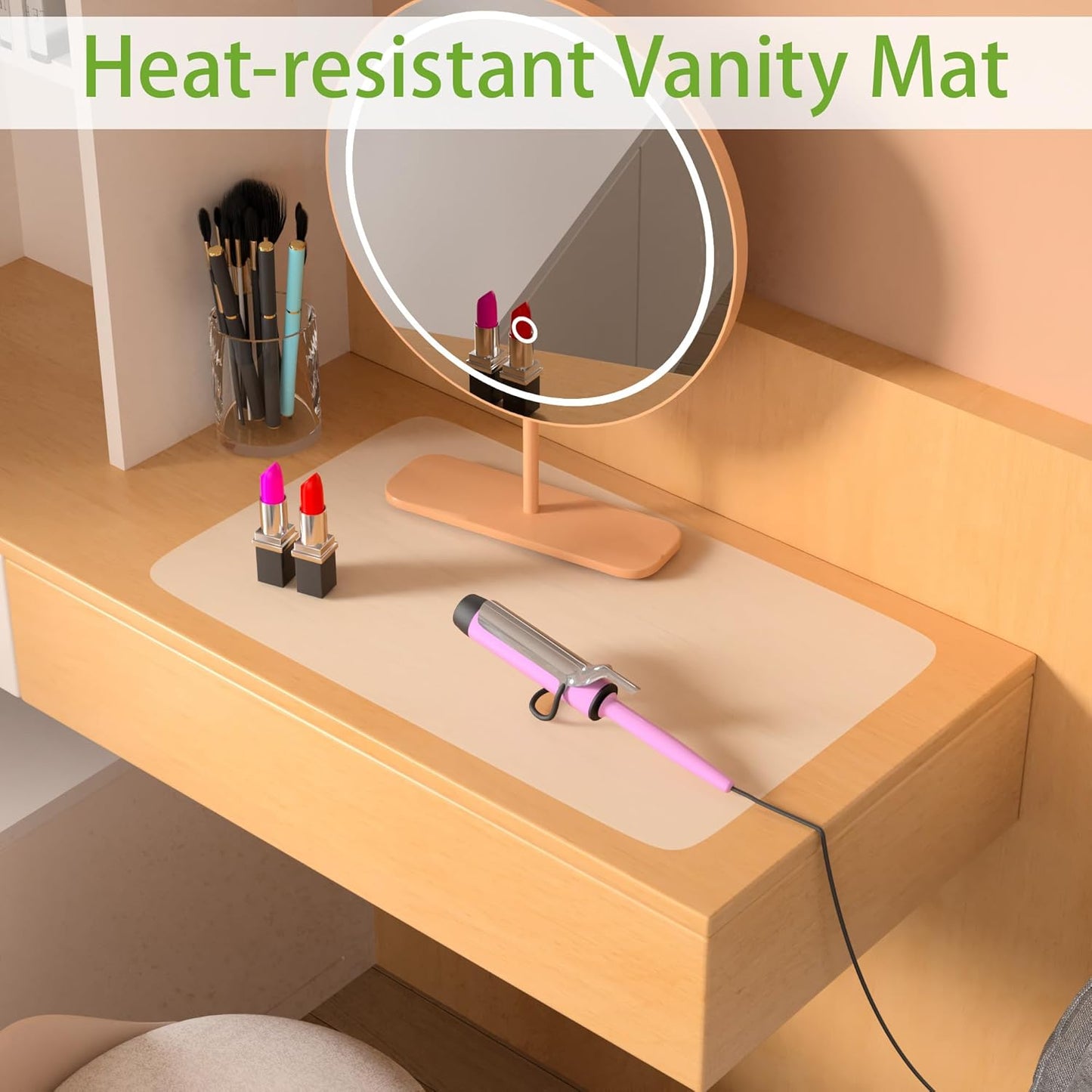 Clear Silicone Mat Small: 9" Non-Slip Baking Mat for Kitchen Counter - Heat Resistant Countertop Liner for Pastry 1/25 x 9 x 12 Inch Translucent (2/Pack)