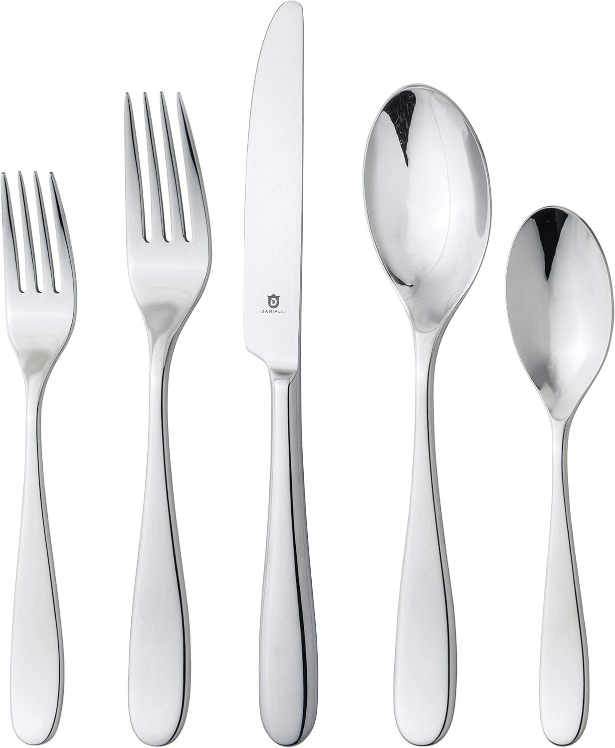 Silverware Set for 6 – 18/10 Stainless Steel Flatware, Mirror Finish, Dishwasher Safe, Durable and Balanced Utensils, Modern Tableware (30-Piece Set, Fidenza)
