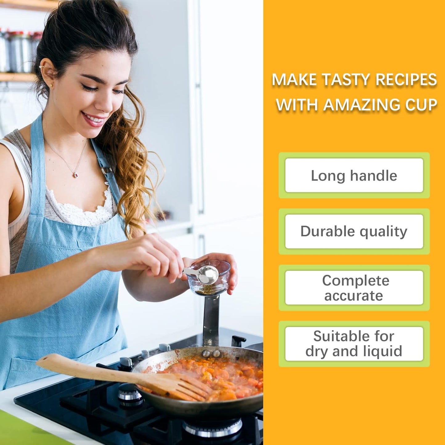 4PCS 1 Tbsp(3tsp, 1/2oz, 15ml) Single Measuring Spoon with Black Silicone Grip, Stainless Steel Individual Measure Scoop Only