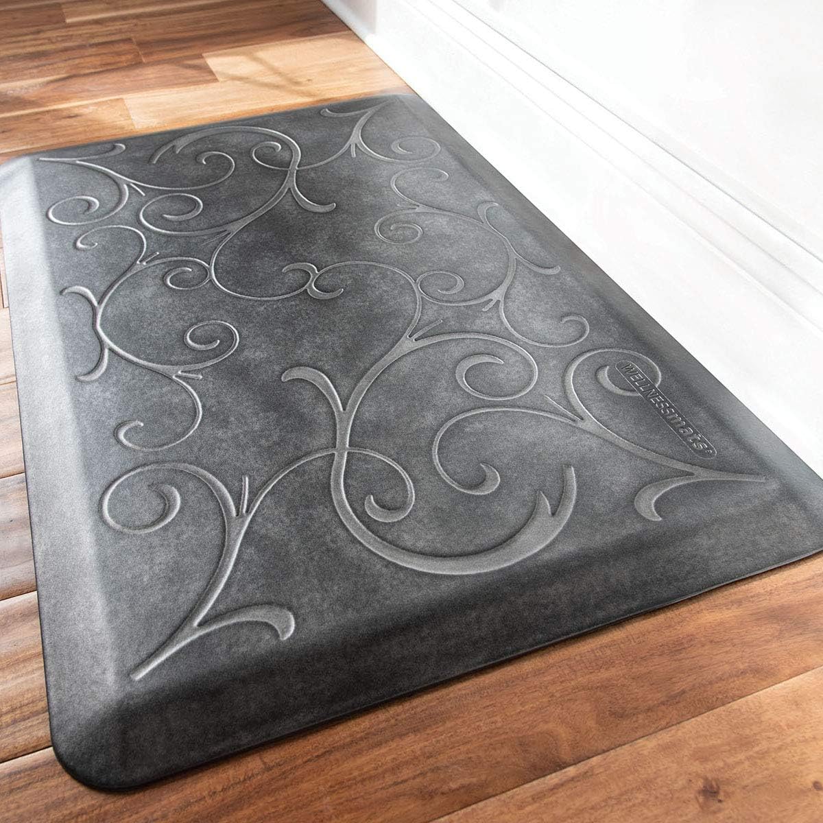 WellnessMats Bella Collection Anti-Fatigue Floor Mat, Polyurethane – Ergonomic Support Pad for Home, Kitchen, Garage, Office Standing Desk – Water Resistant - Made in USA