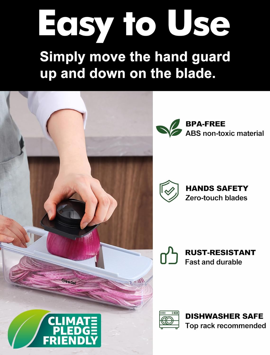 Geedel Professional Mandoline Slicer for Kitchen, Multi Purpose Vegetable Slicer Cutter, Vegetable Cutter Onion Cutter for Veggie Fruit Cheese