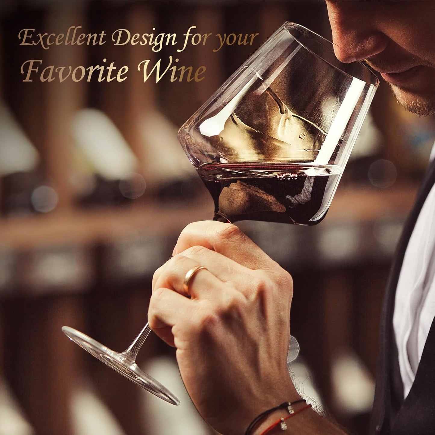 Chouggo 21Oz Wine Glasses Set of 6, Premium Crystal Large White Wine or Red Wine Glasses, Hand Blown Tall Long Stem Wine Glass - Gifts for Women, Men, Wedding, Anniversary, Christmas, Birthday