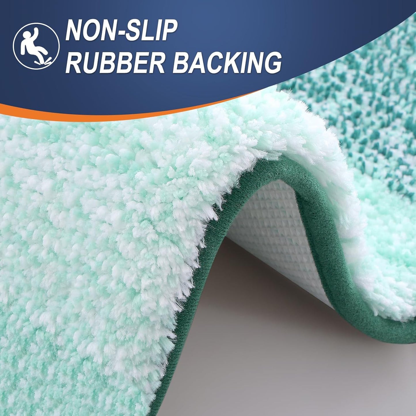 OLANLY Bathroom Runner Rugs 47x24, Extra Soft Absorbent Microfiber Bath Rugs, Rubber Backing, Quick Dry, Washable Bath Mats for Bathroom Floor, Tub and Shower, Home Decor Accessories, Blackish Green