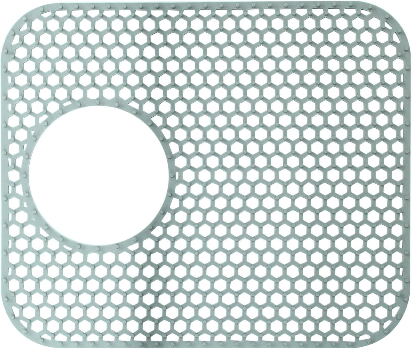 1 Pcs Kitchen Sink Mat, Grey Rear Drain Folding Non-slip Silicone Sink Mat Heat Resistant, for Kitchen Stainless Ceramic Bottom Protectors