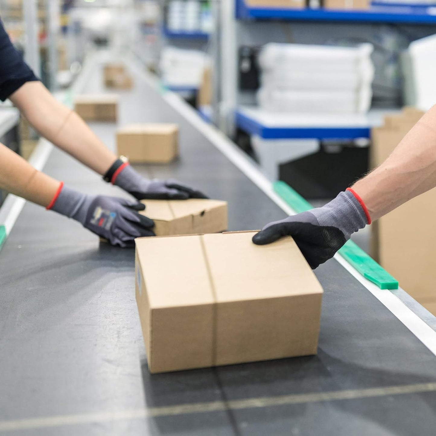 KAYGO Safety Work Gloves MicroFoam Nitrile Coated, 3 Pairs KG18NB,Seamless Knit Nylon Glove for Men and Women, Ideal for Automotive,Warehouse,Construction (Large,Gray)