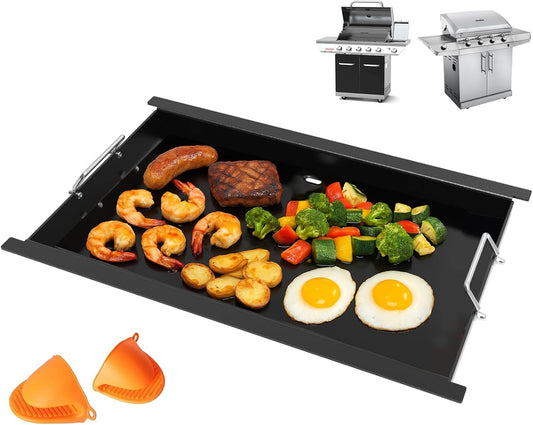 Griddle Insert for Nexgrill Replacement Parts 4 Burner 720-0783W 720-0830H 720-0830X 720-0888S, Carbon Steel Flat Top Griddle Plate for Nexgrill 5 Burner 720-0888 720-0888N, Charbroil 463344015 Grill