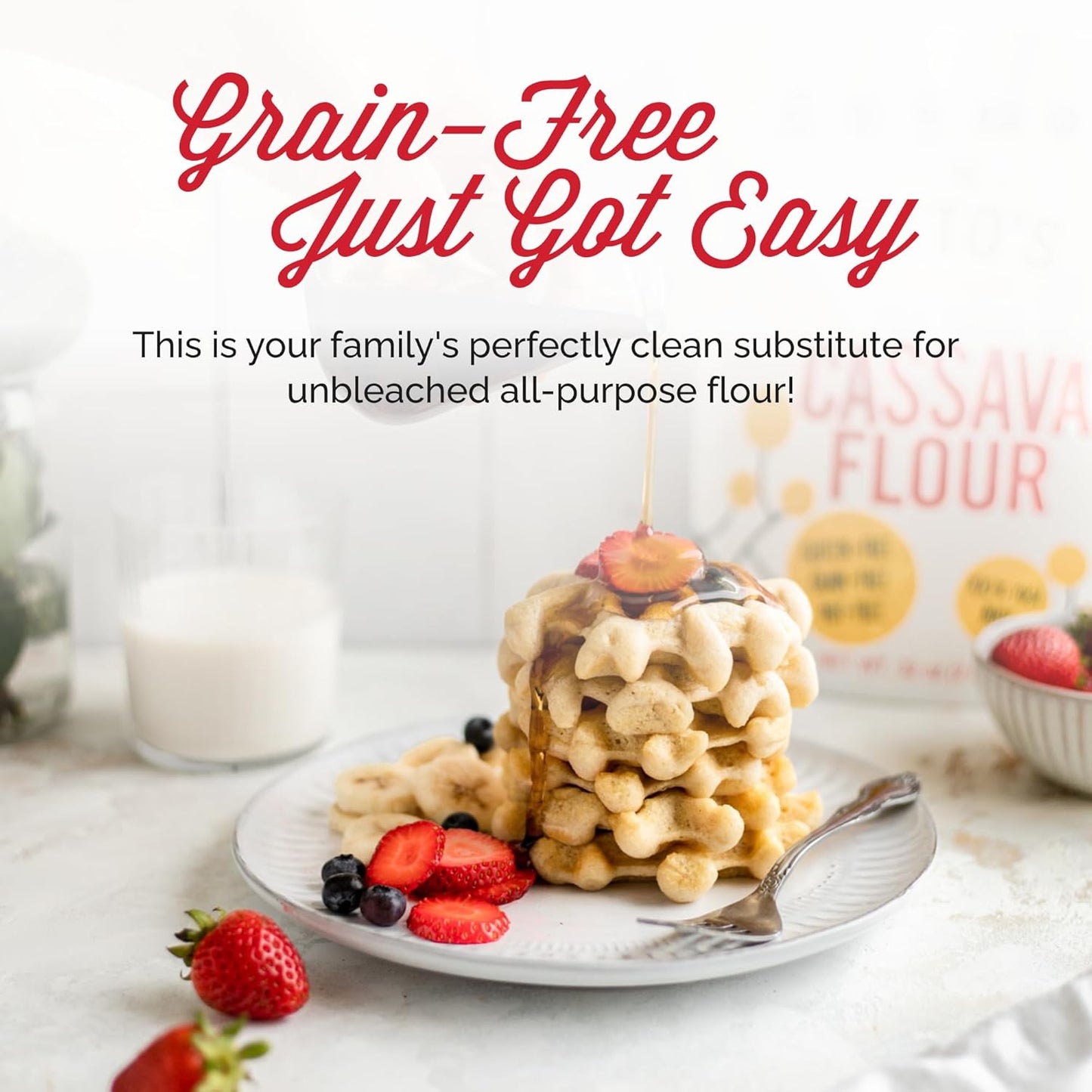 Otto's Naturals Multi-Purpose Cassava Flour, Non-GMO, Gluten-Free, Grain, Nut and Gum-Free, 1-to-1 Wheat Alternative, Paleo, AIP, 5 lb