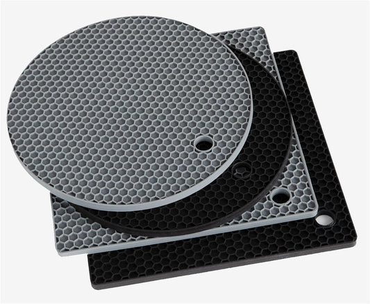 Joyhalo Trivets for Hot Dishes - Hot Pads for Kitchen, Silicone Pot Holders for Hot Pots and Pans, Silicone Mats for Kitchen Countertops, Table, Flexible Easy to Wash and Dry