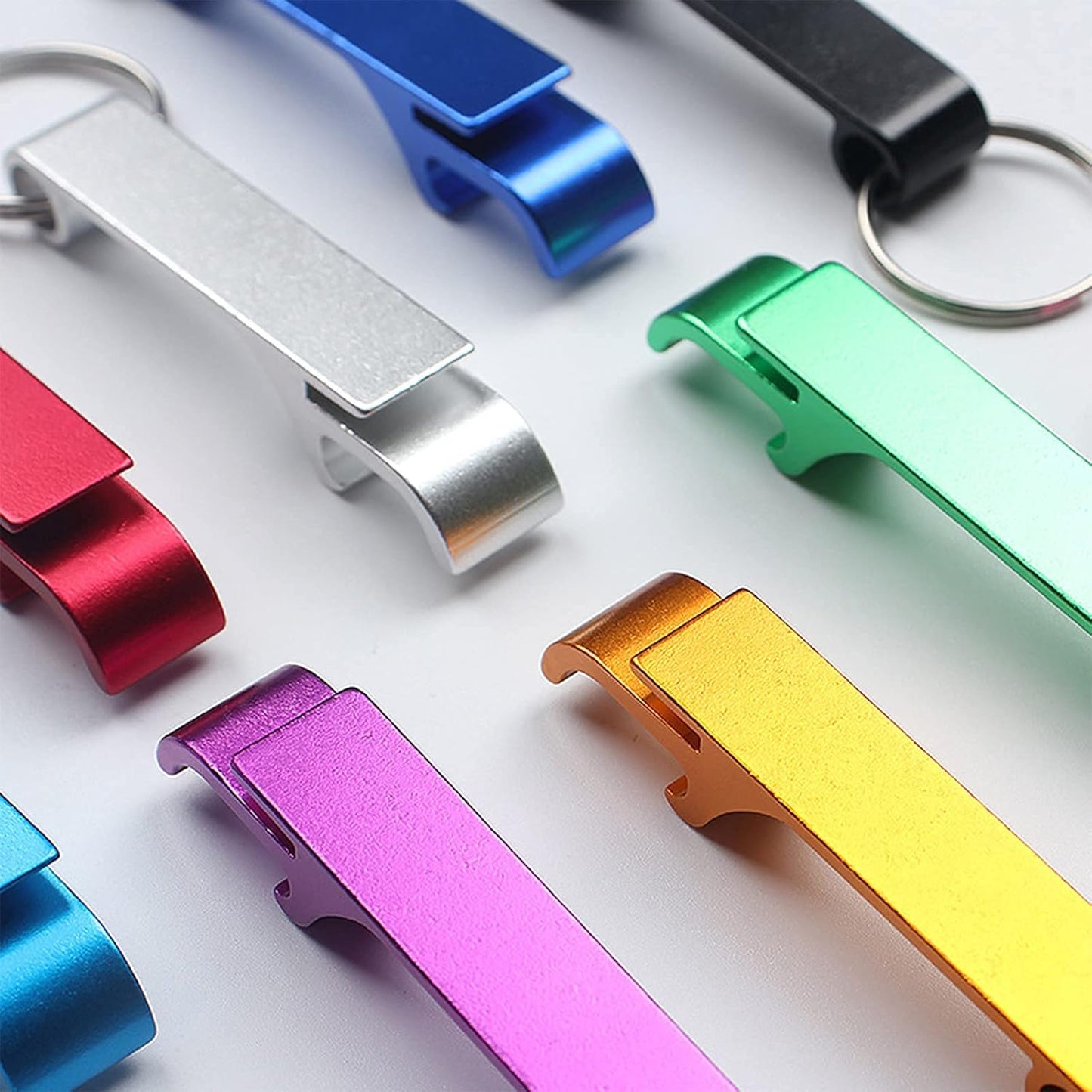 50 Bottle Opener Keychain Bulk for Men Women Multicolor Aluminum Key Chain Beer Can Bottle Opener for Party Favor Wedding Favor Bartender Groomsmen Fathers Day