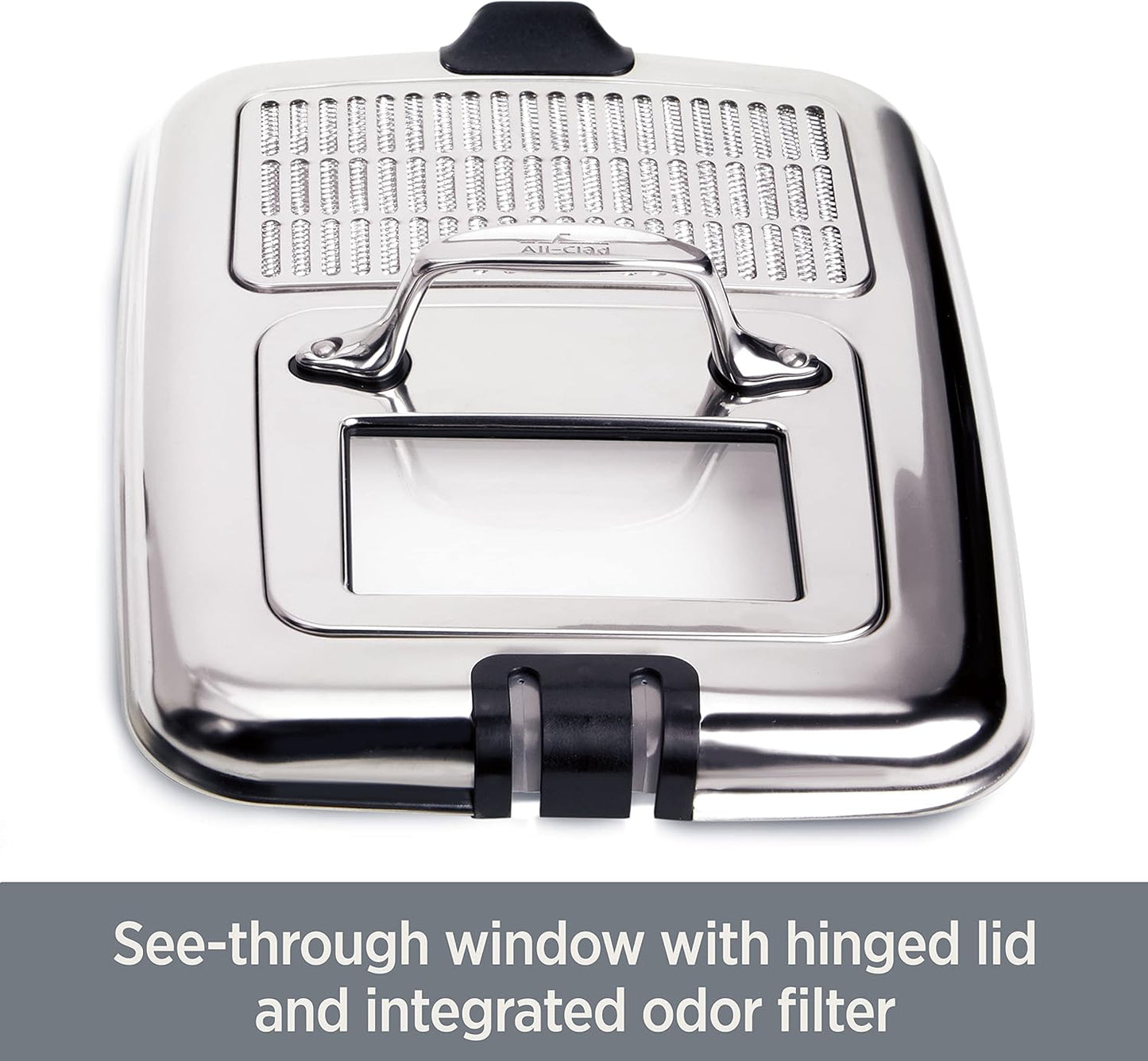 All-Clad Electric Deep Fryer with Basket and Lid, Stainless Steel Deep Fryer for Home Use, 1700W, Dishwasher Safe