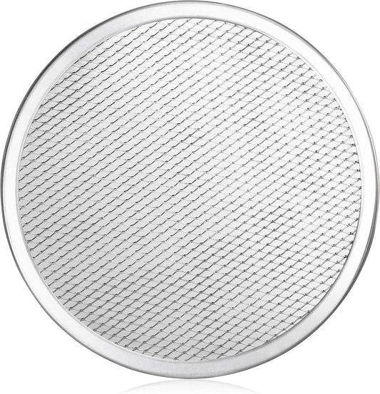 New Star Foodservice 50943 Restaurant-Grade Aluminum Pizza Baking Screen, Seamless, 10-Inch, Pack of 6
