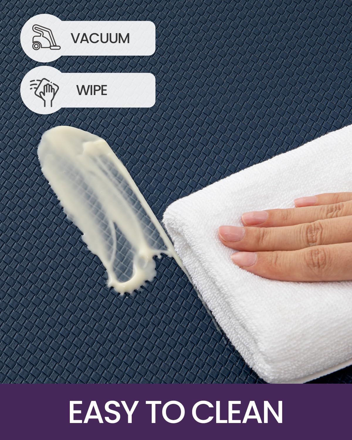 DEXI Kitchen Floor Mats Cushioned Anti Fatigue, 23x94, Large Long Standing Runner Rug Waterproof, Comfort Memory Foam Padded for Front Sink Laundry, Navy