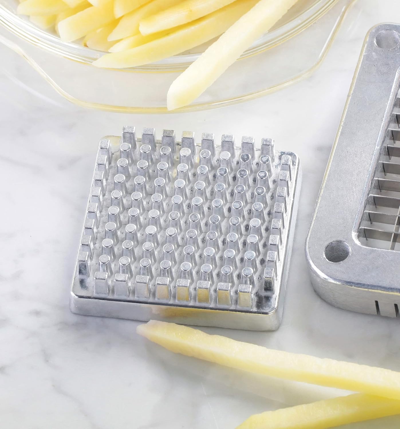 New Star Foodservice 37364 French Fry Cutter Replacement Pushing Plate, 1/4", Metallic