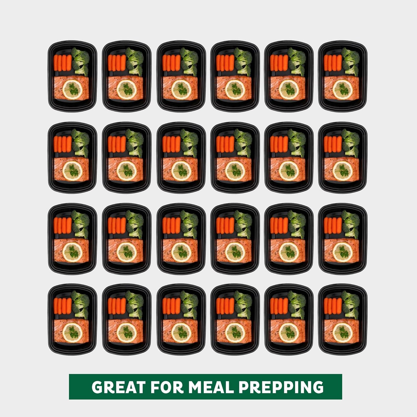 Freshware Meal Prep Containers [45 Pack] 1 Compartment with Lids, Food Storage Containers, Bento Box, BPA Free, Stackable, Microwave/Dishwasher/Freezer Safe (38 oz)