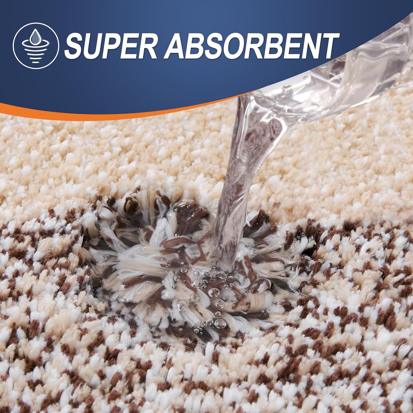 OLANLY Bathroom Rugs Mat 36x24, Extra Soft Absorbent Microfiber Bath Rugs, Rubber Backing, Quick Dry, Machine Washable Bath Mats for Bathroom Floor, Tub and Shower, Home Decor Accessories, Brown