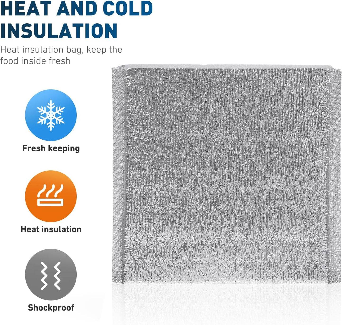 Operitacx 50pcs Thermal Aluminum Reusable Insulation Cold Pouch for Food Grocery Bag Holder Insulated Bag Insulated Mailers for Cold Mailers Food Disposable Ice Bag Camping