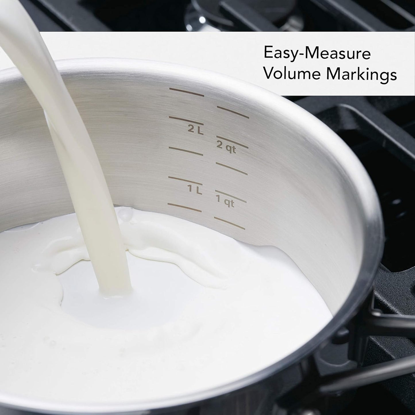 KitchenAid 5-Ply Clad Stainless Steel Cookware Pots and Pans Set, 10 Piece, Polished Stainless