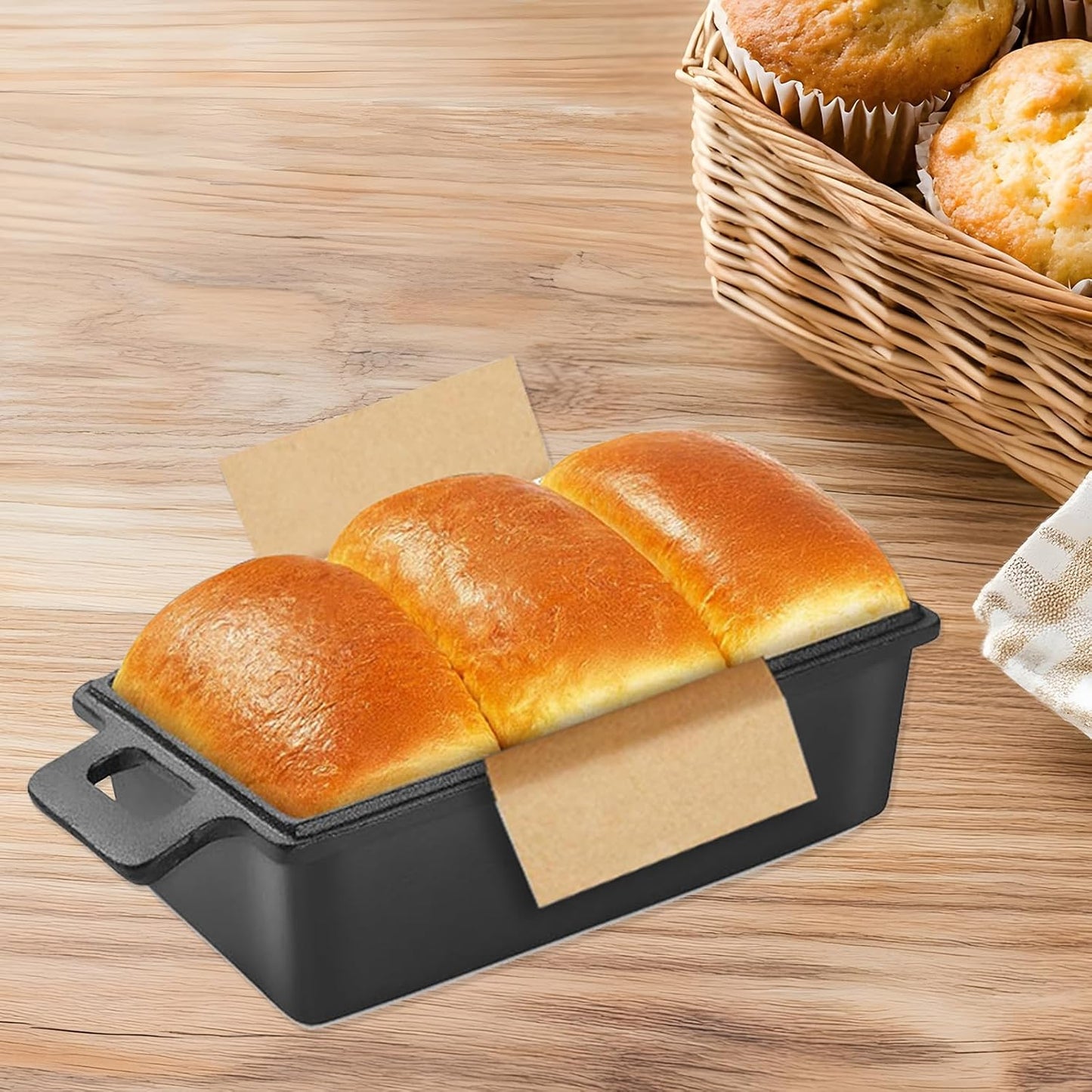 100 Pcs Loaf Pan Liners for Baking Bread 9x5 inches, Baking Paper, Non-Stick Greaseproof Paper, Bread Pan Parchment Paper for Baking Toast Bread, Cakes, Banana Bread