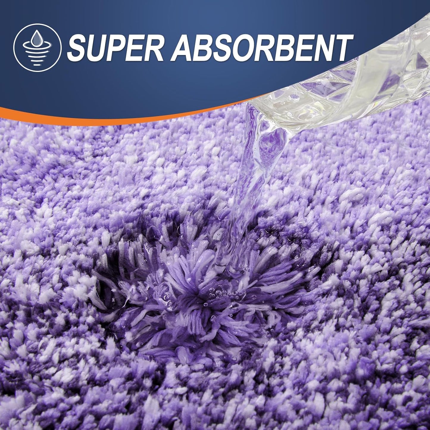 OLANLY Bathroom Runner Rugs 59x24, Extra Soft Absorbent Microfiber Bath Rugs, Rubber Backing, Quick Dry, Machine Washable Bath Mats for Bathroom Floor, Tub and Shower, Home Decor Accessories, Violet