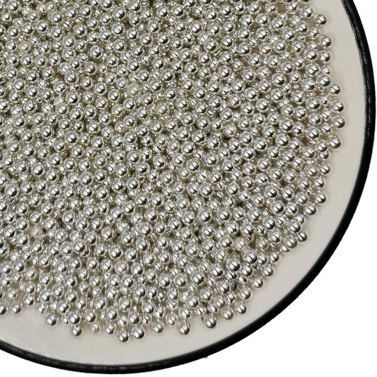Silver Pearl Sugar Sprinkles 3.9 oz, 4mm Candy Pearls Ideal for Baking, Cake and Cupcake Toppers, Cookie Decoration, Ice Cream Topping, Wedding Shower Valentines Halloween Christmas