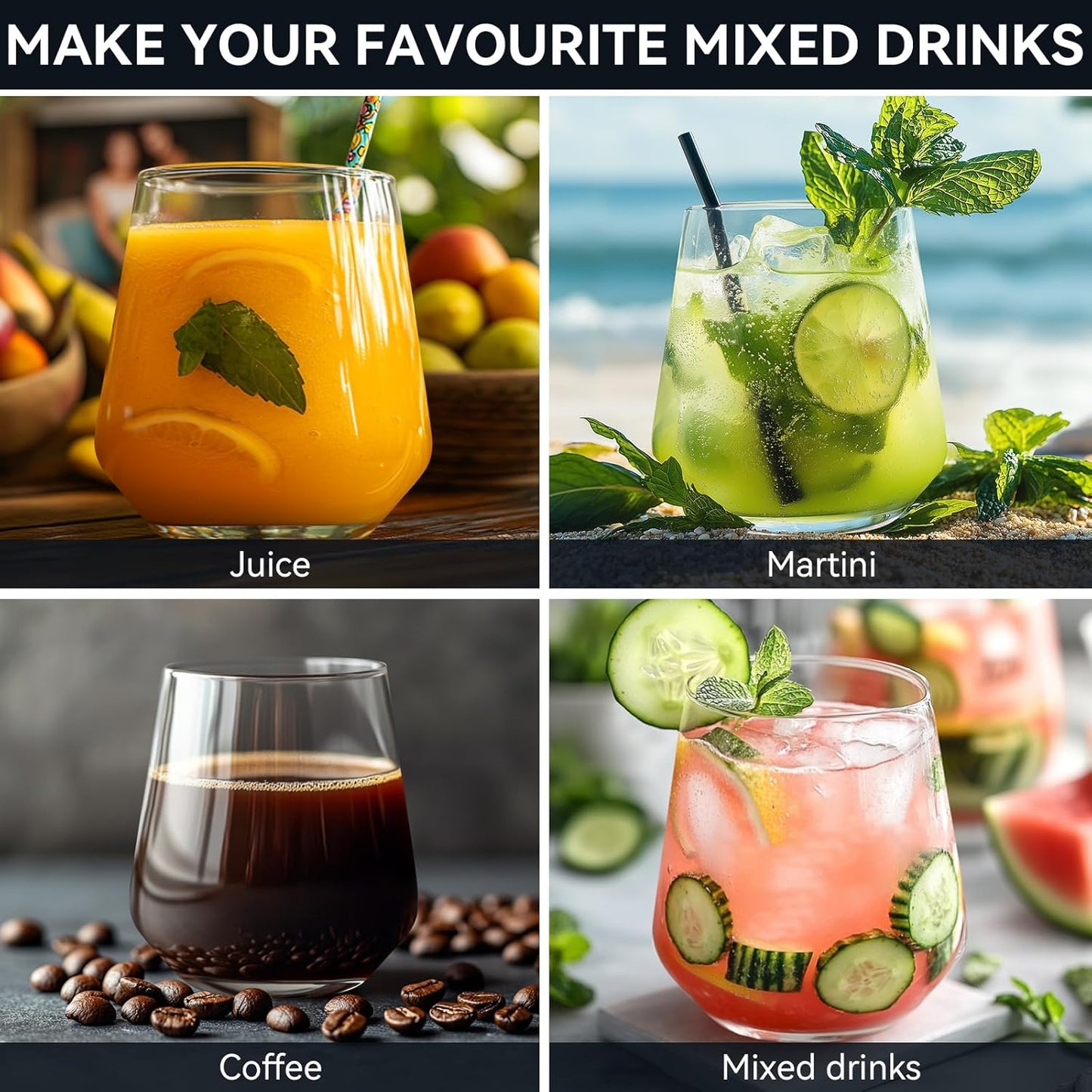 Physkoa Stemless Wine Glasses Set of 6 – 18oz Modern Crystal Glass, Lightweight & Dishwasher Safe | Red & White Wine Glasses for Daily Use, Parties, Housewarming or Birthday Gift