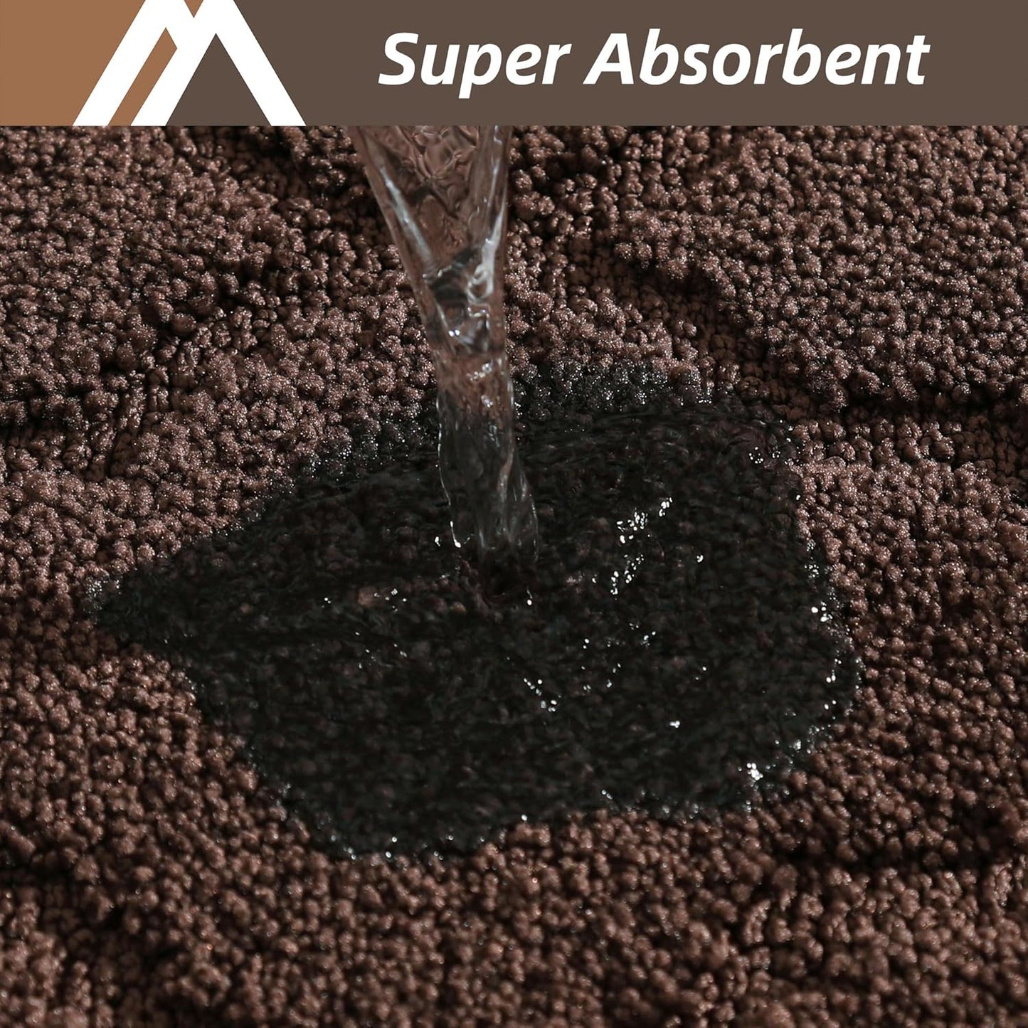 COSY HOMEER Soft Kitchen Floor Mats for in Front of Sink Super Absorbent Kitchen Rugs and Mats 20"x79" Non-Skid Kitchen Mat Standing Mat Washable,Polyester,Brown