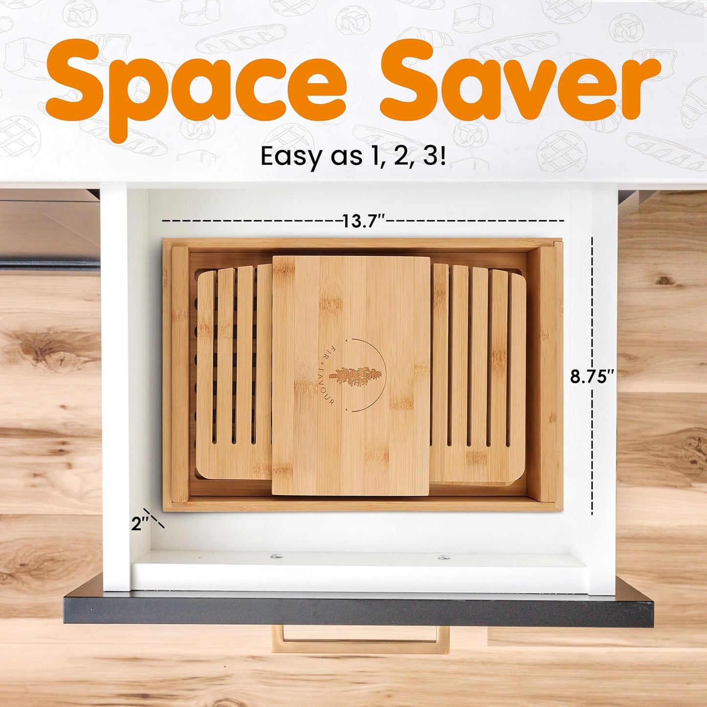 Bread Slicer For Homemade Bread - Compact Sourdough Bread Cutter - Adjustable Homemade Bread Slicer Guide With Crumb/Serving Tray- Easy To Clean Bread Slicer For Sourdough - Sourdough Slicer