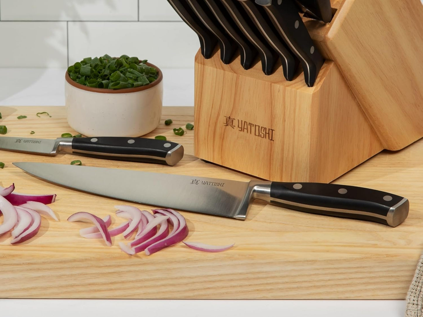 Yatoshi Black Chef Knife - Ultra Sharp High Carbon Stainless Steel