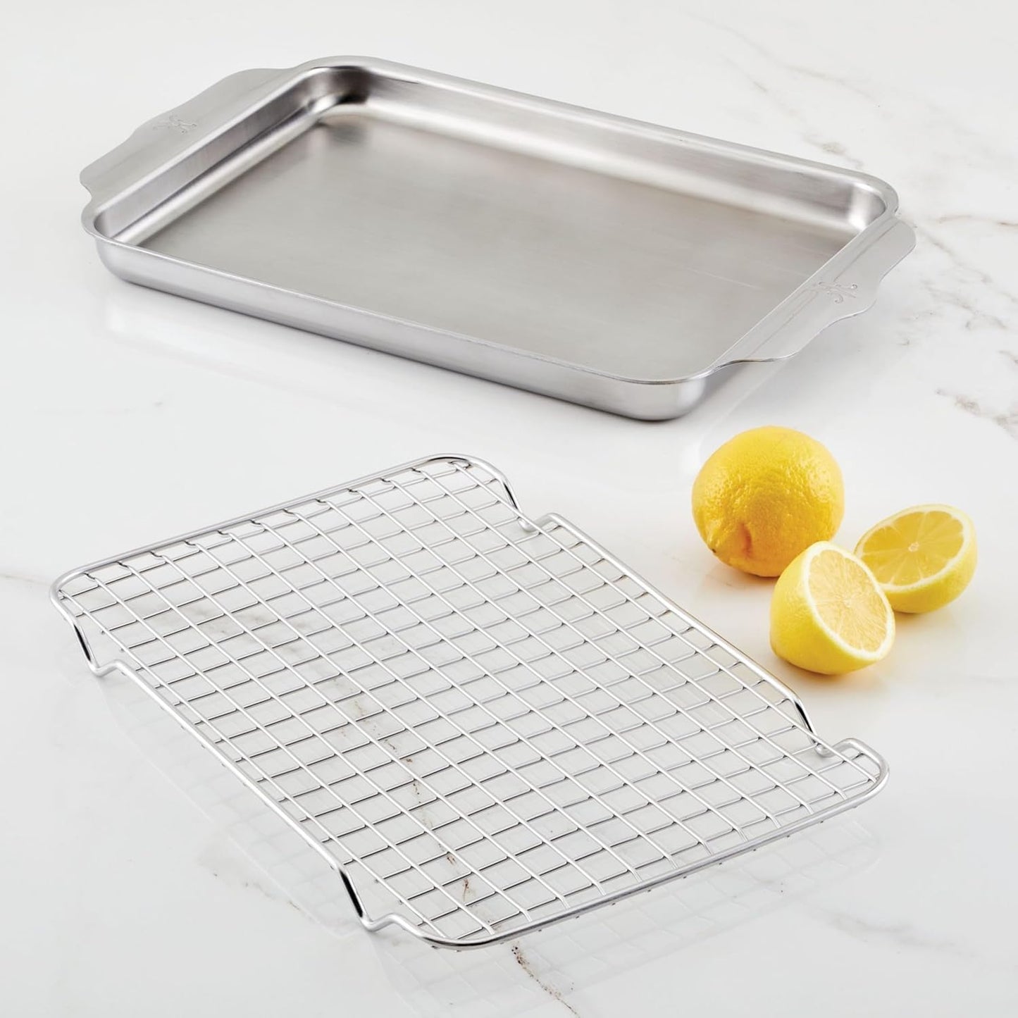 Hestan Provisions OvenBond – 9" x 12.5" Tri-ply Quarter Sheet Pan with Stainless Steel Rack