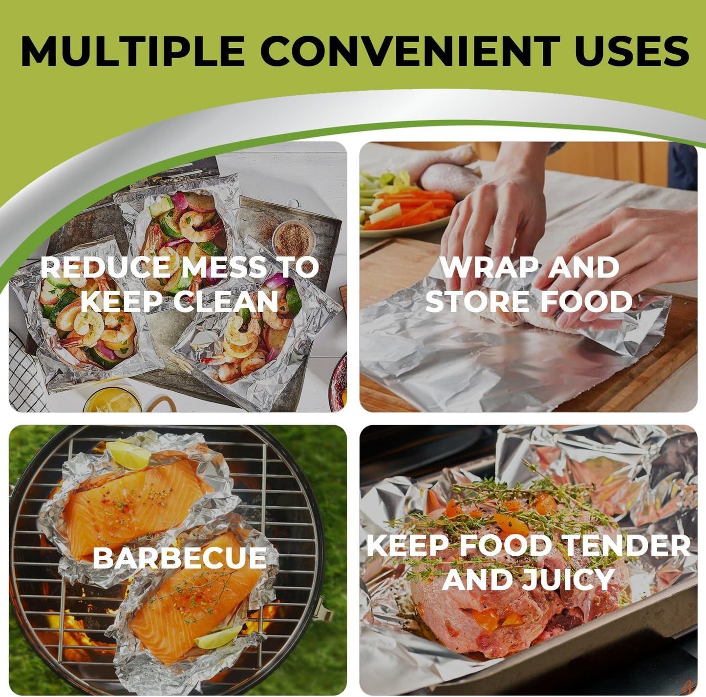 200 Pre-Cut Aluminum Foil Sheets, 9" x 10.75" Pop-Up Foil Sheets for Restaurant Use, Disposable Food Wrapping for Burritos, Hot Dogs, and Sandwiches