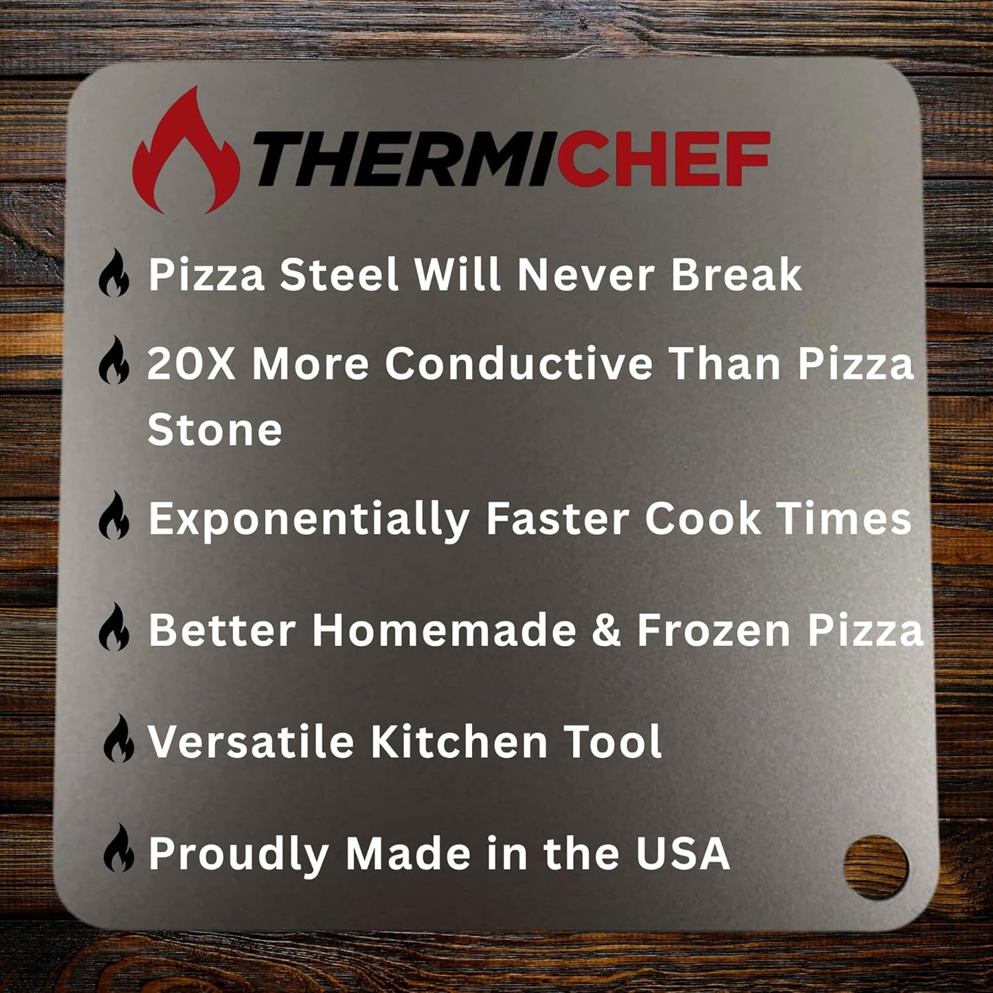 16" by 16" Pizza Steel (3/16" Standard Thickness) - Multipurpose Cooking Steel for Ovens & Grills - Made in the USA